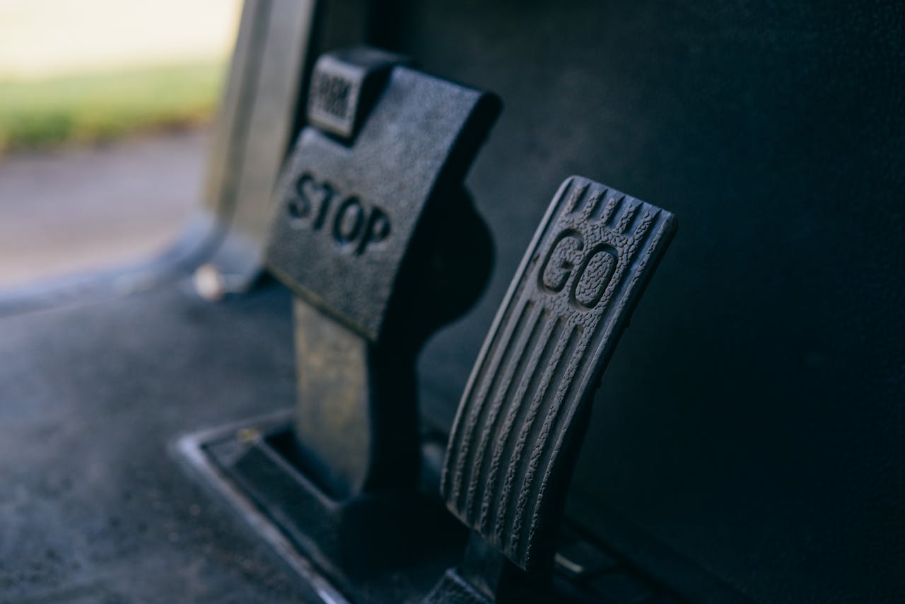 stop and go vehicle pedals